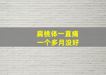 扁桃体一直痛 一个多月没好